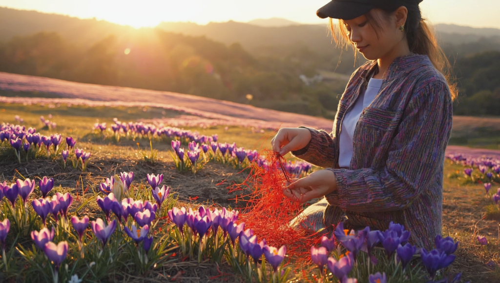 how harvest saffron
saffron harvest season
saffron picking tips