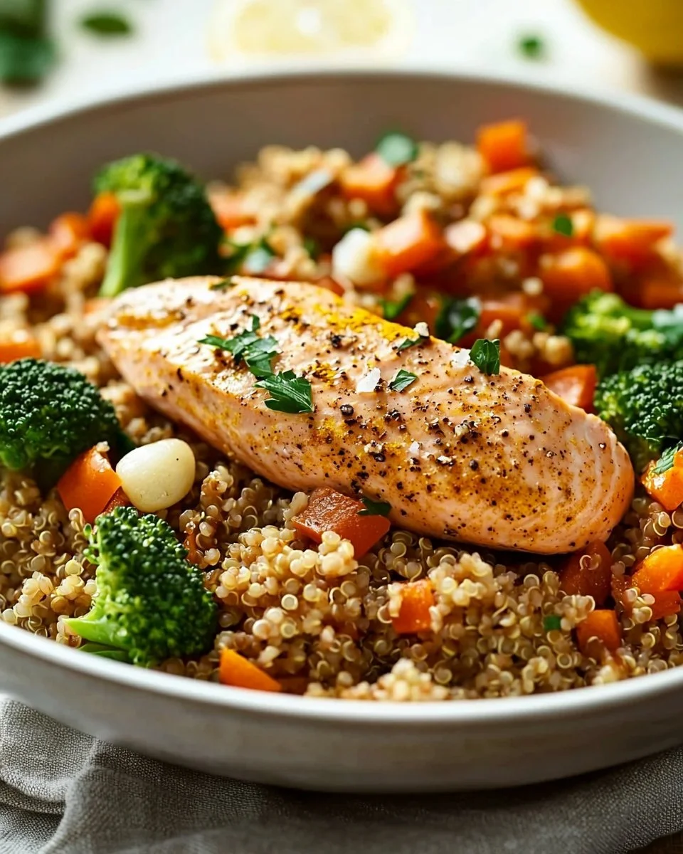 Healthy anti-inflammatory dinner plate with fresh vegetables and lean protein.