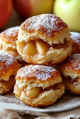 Tasty apple pie bombs with flaky pastry and spiced apple filling
