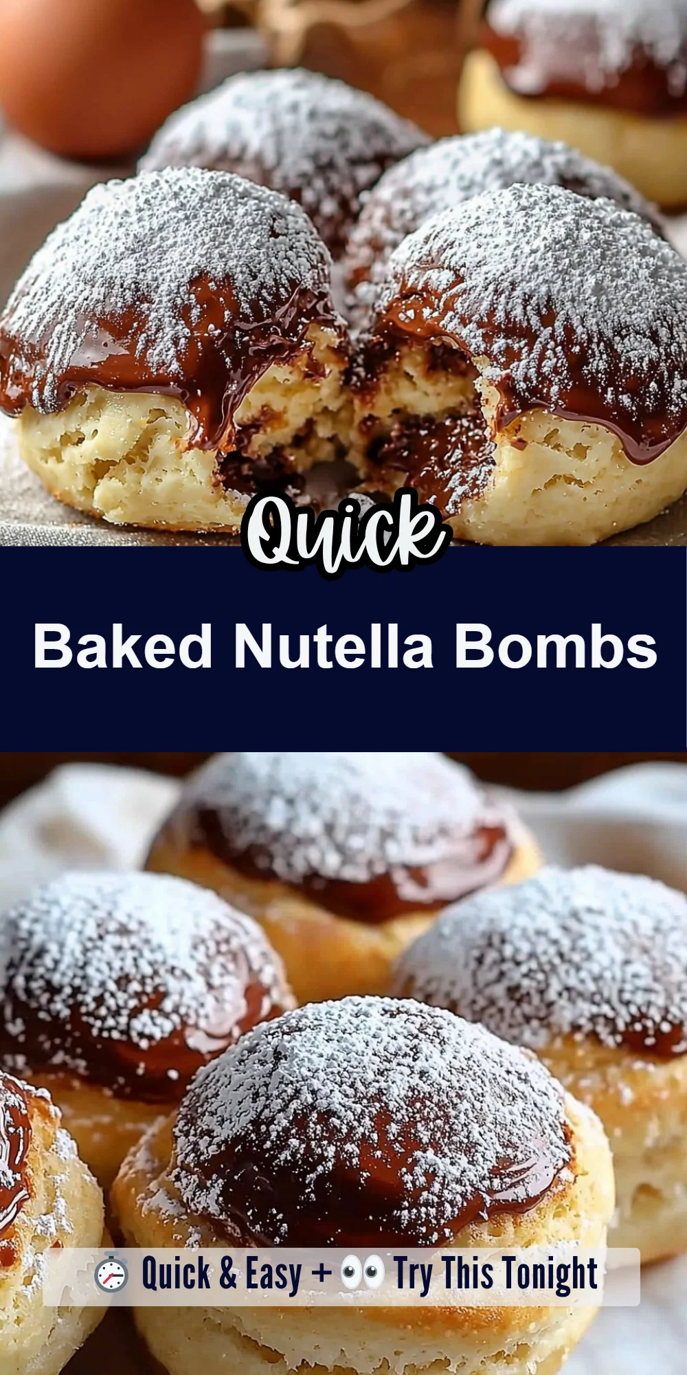 Baked Nutella Bombs