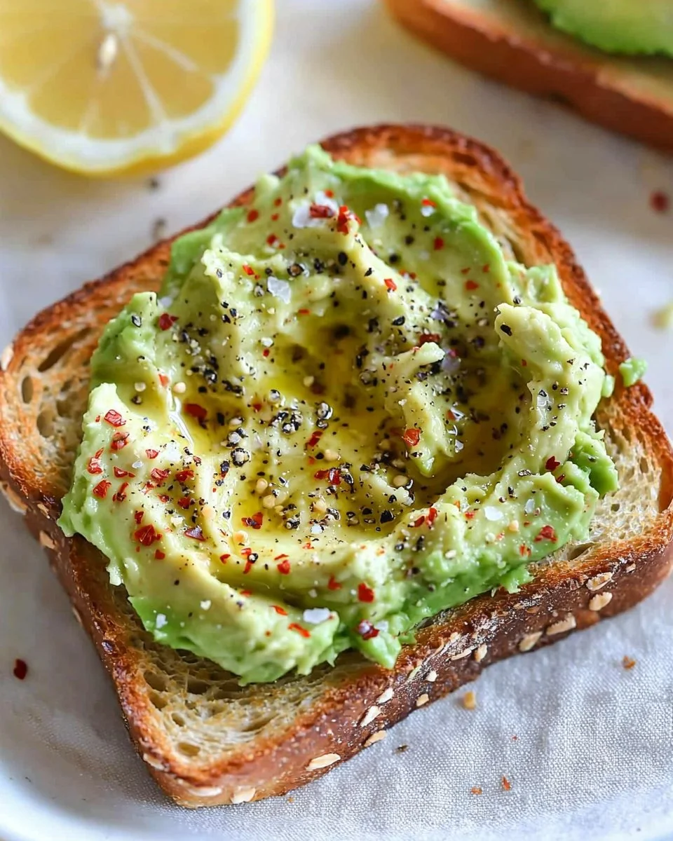 A beautifully plated best avocado toast topped with fresh ingredients and herbs