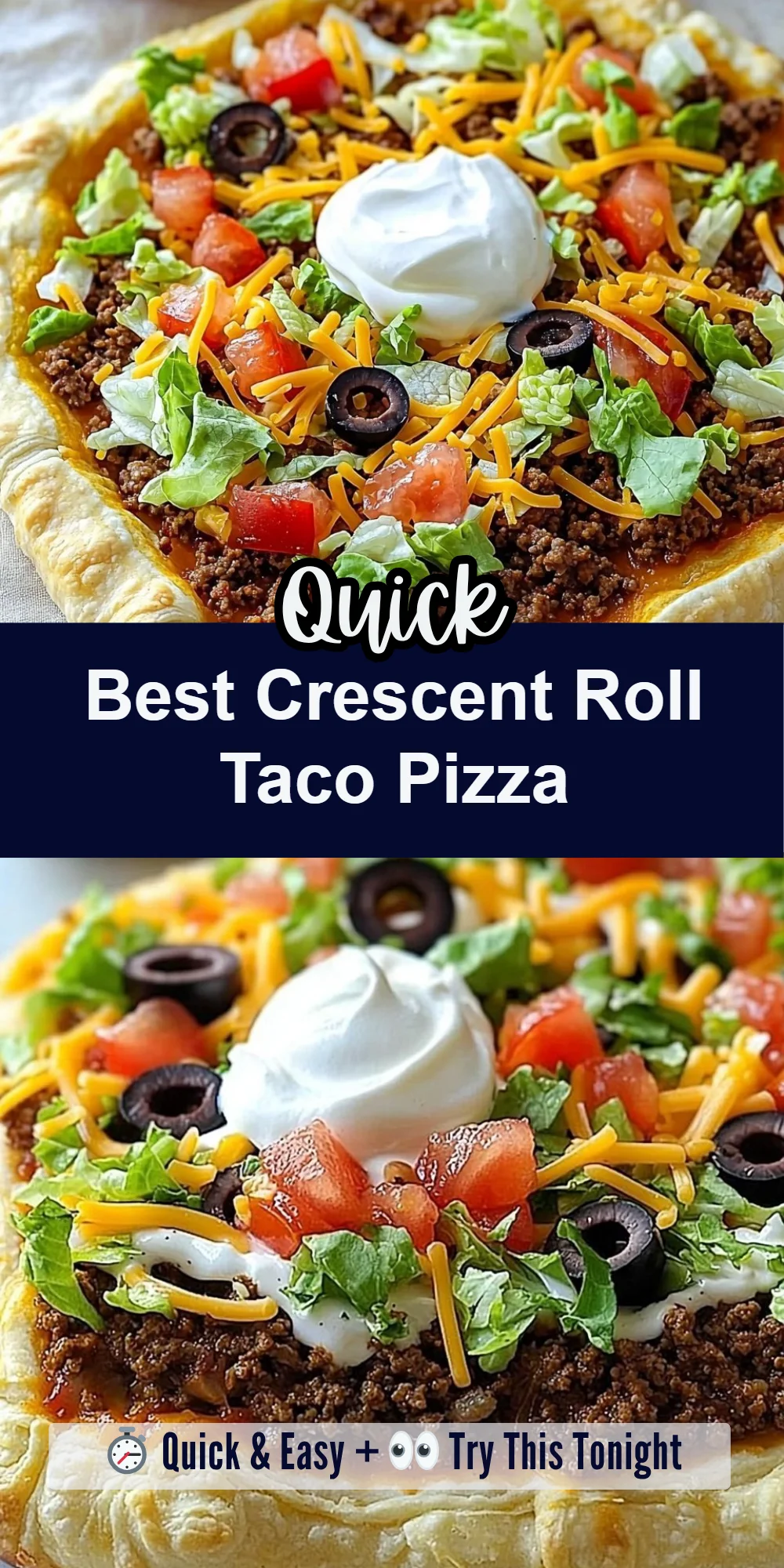 Best Crescent Roll Taco Pizza