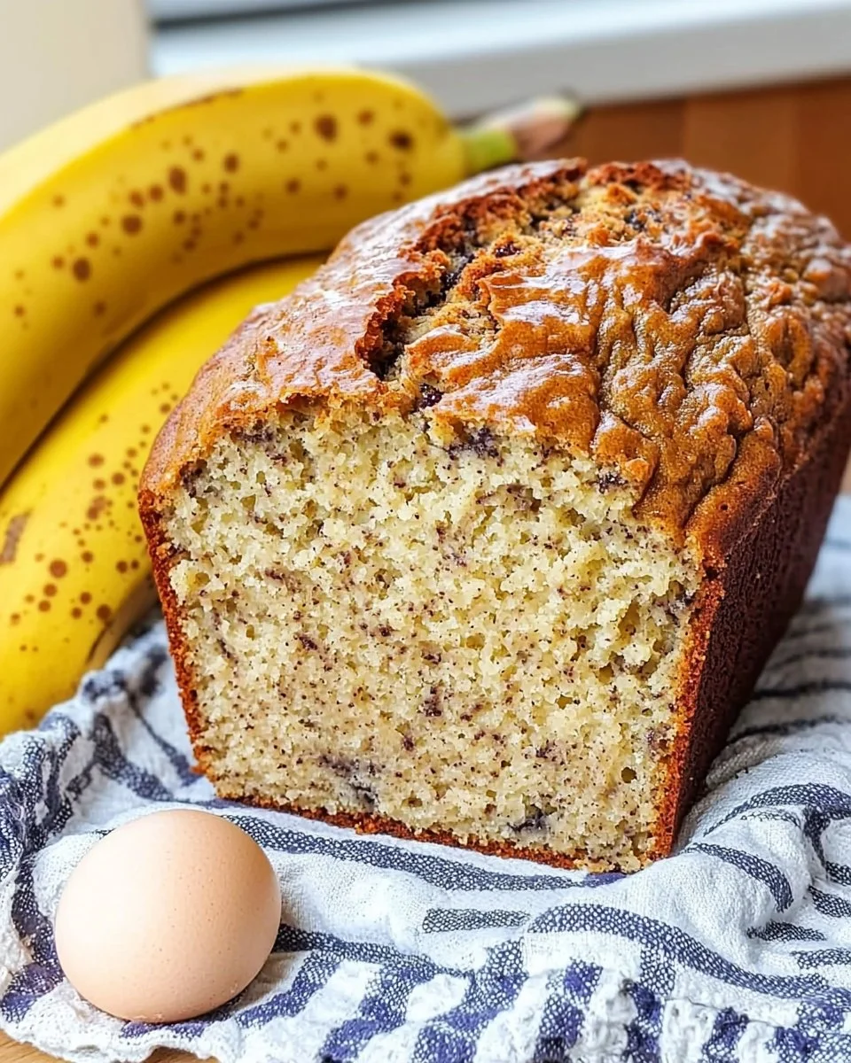 Deliciously moist bread machine banana bread freshly baked