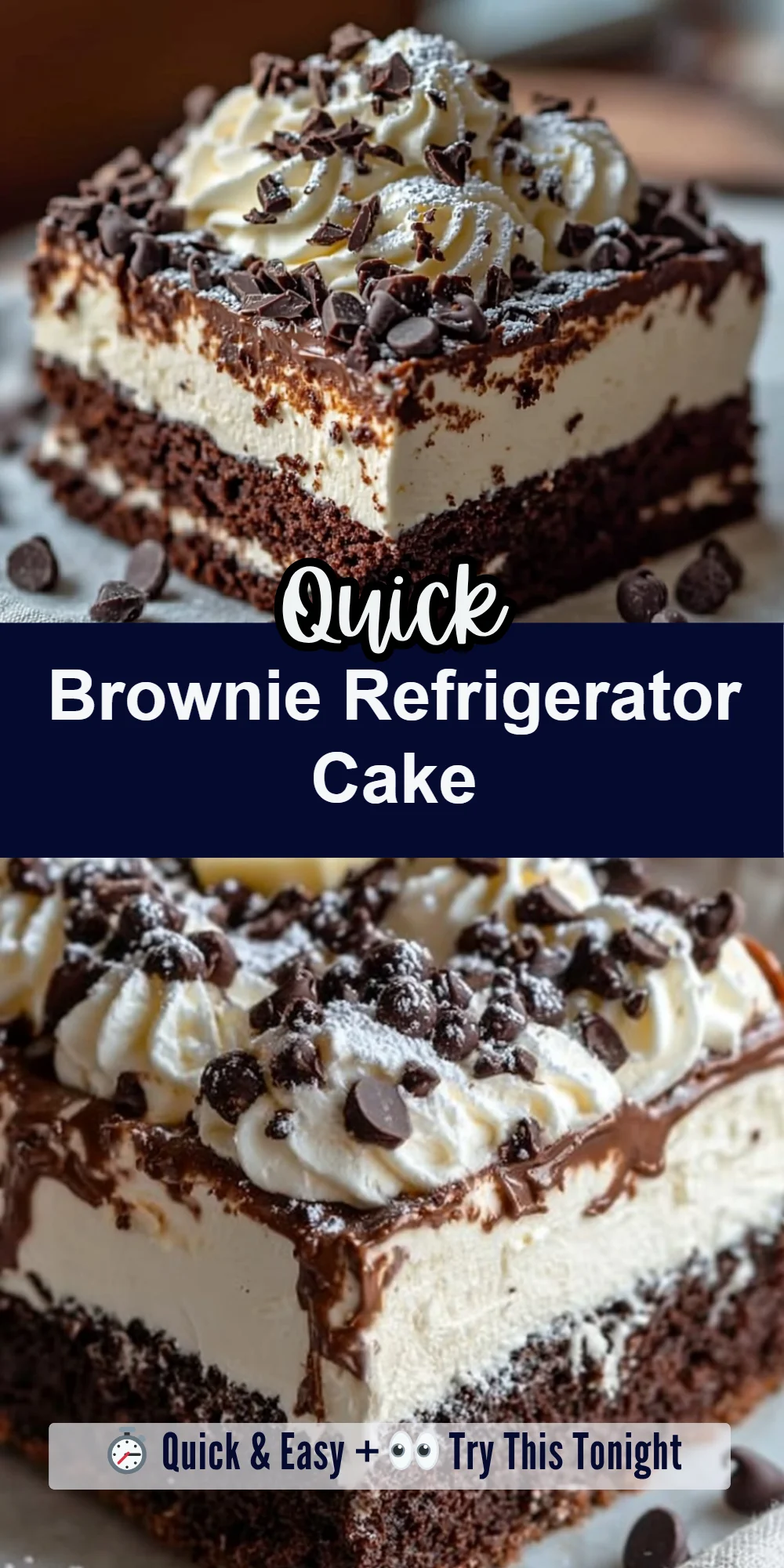 Brownie Refrigerator Cake