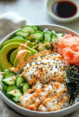 California Roll Sushi Bowl with fresh ingredients and vibrant colors