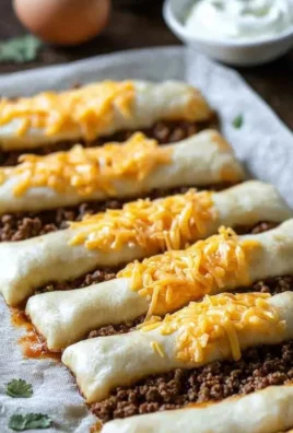 Delicious cheesy taco sticks served on a plate