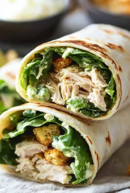 Delicious Chicken Caesar Wrap with grilled chicken and fresh ingredients
