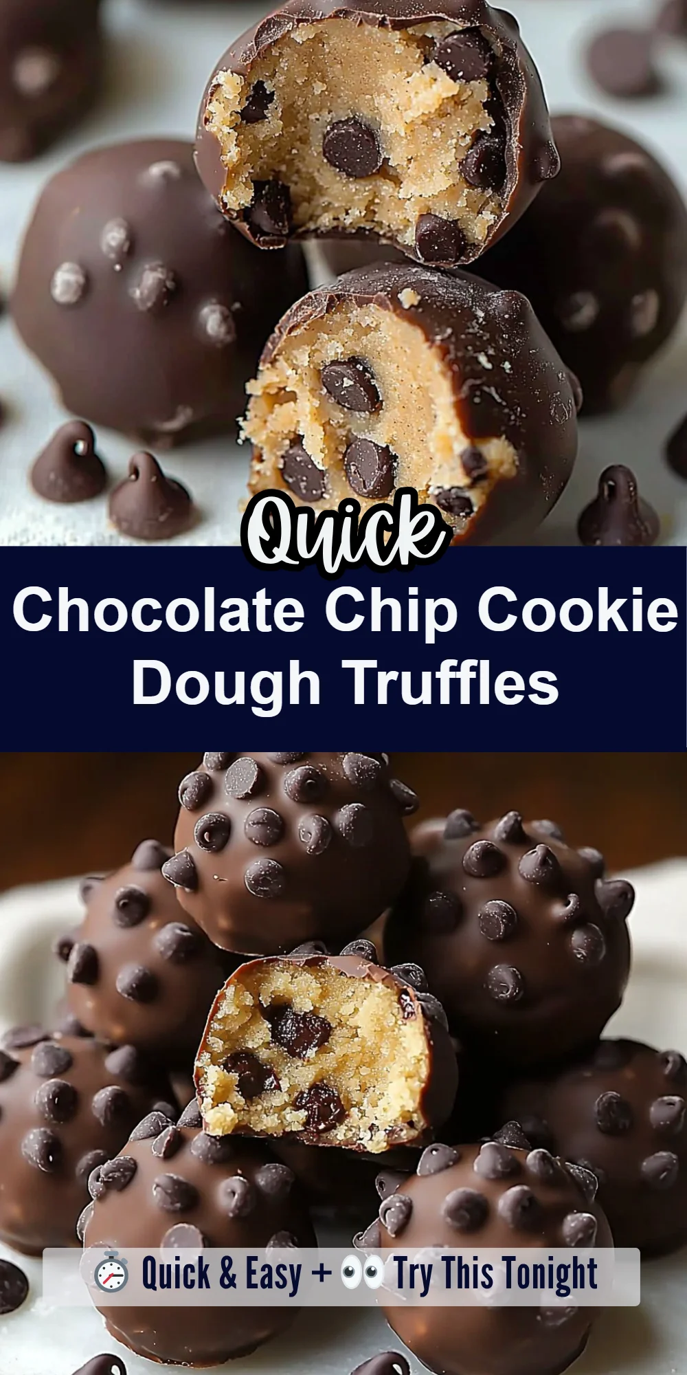 Chocolate Chip Cookie Dough Truffles