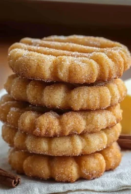 Freshly baked churro cookies sprinkled with cinnamon sugar