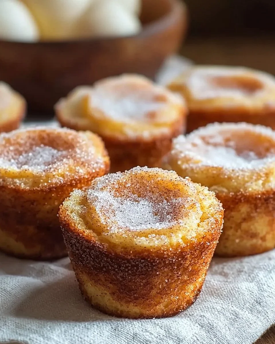 Cinnamon Sugar French Toast Muffins in a baking tray, delicious and golden-brown.