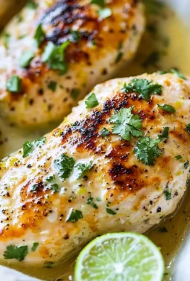 Delicious Coconut Lime Chicken recipe featuring chicken breast with coconut milk and lime.