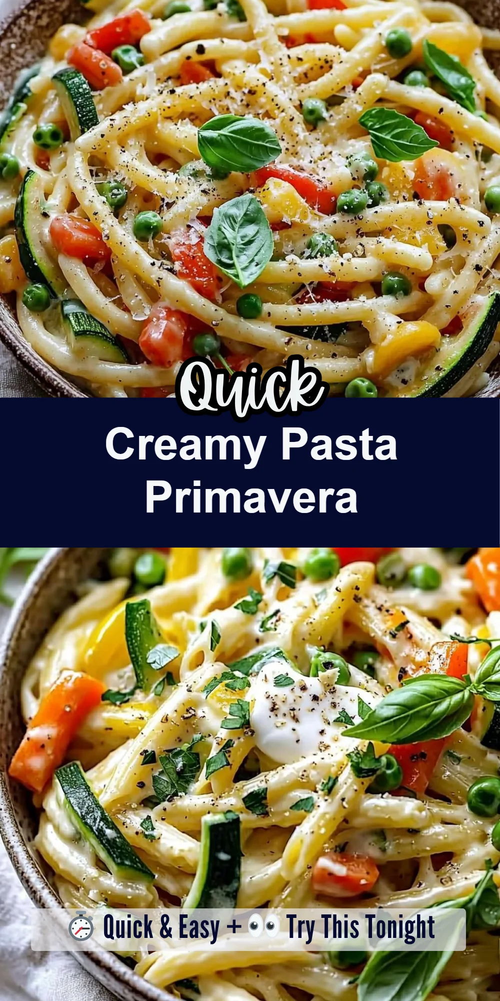 Creamy Pasta Primavera