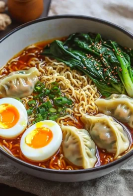 Delicious Dumpling Ramen Bowl with savory dumplings and rich broth
