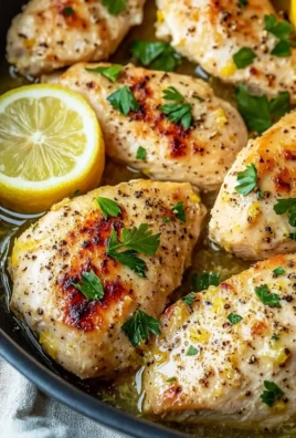 Delicious easy lemon chicken dish served with fresh herbs and lemon wedges.