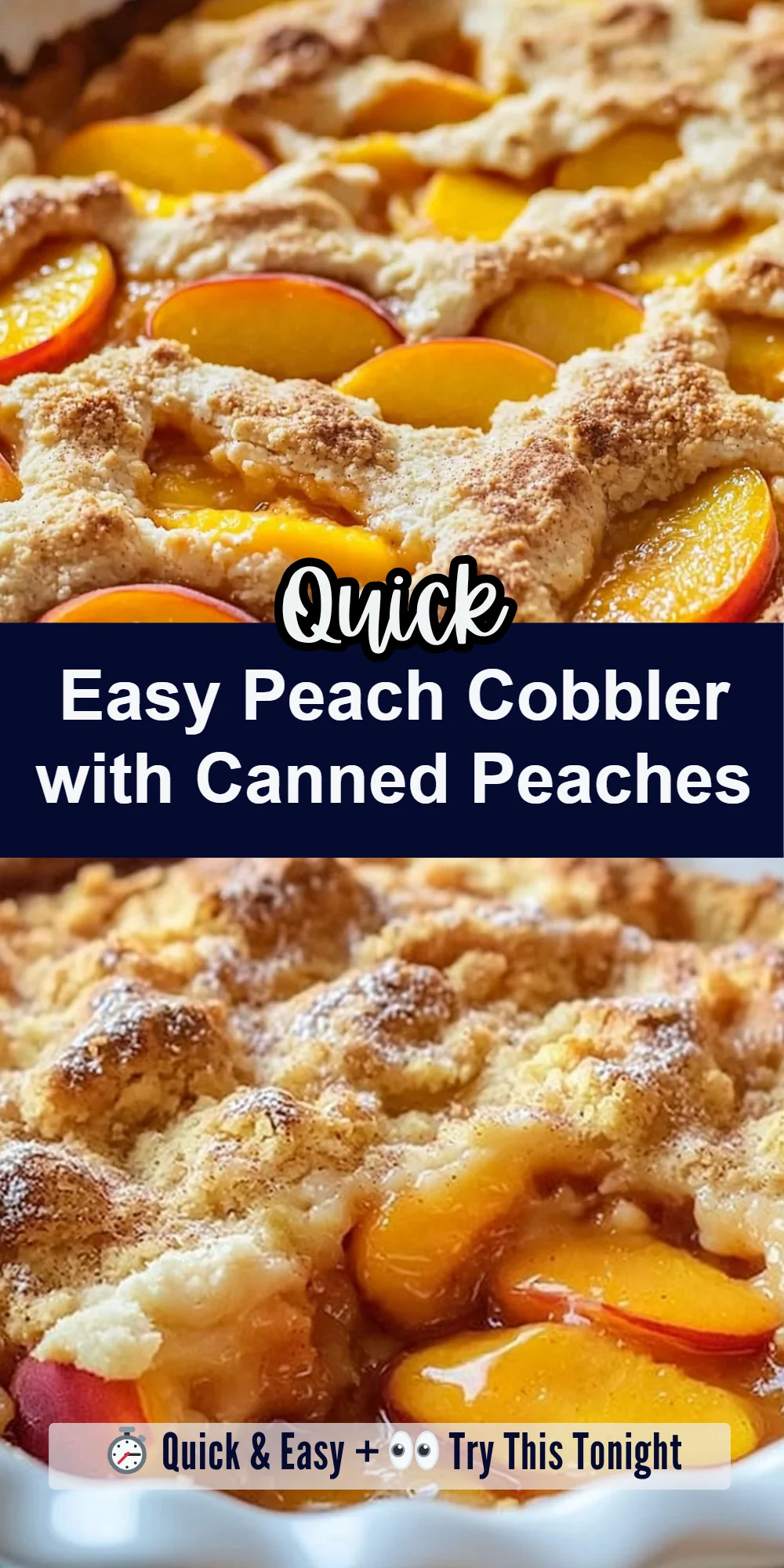 Easy Peach Cobbler with Canned Peaches