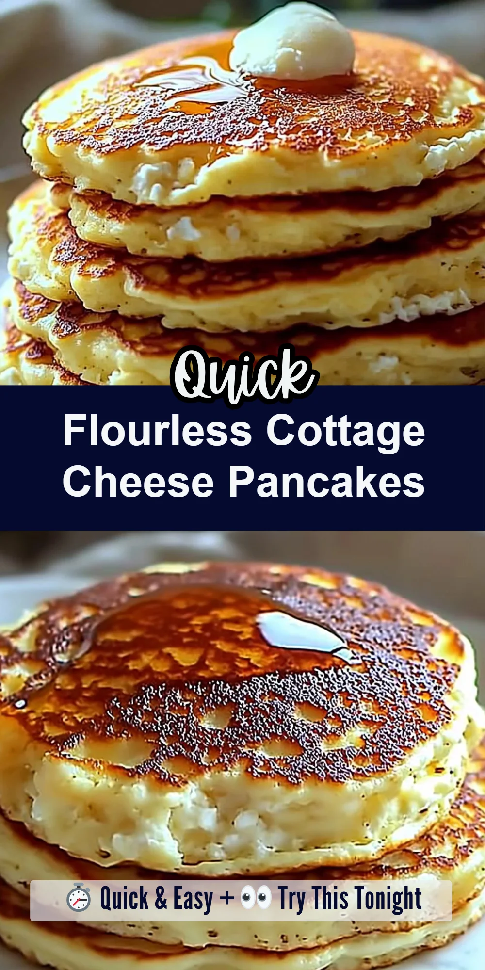 Flourless Cottage Cheese Pancakes