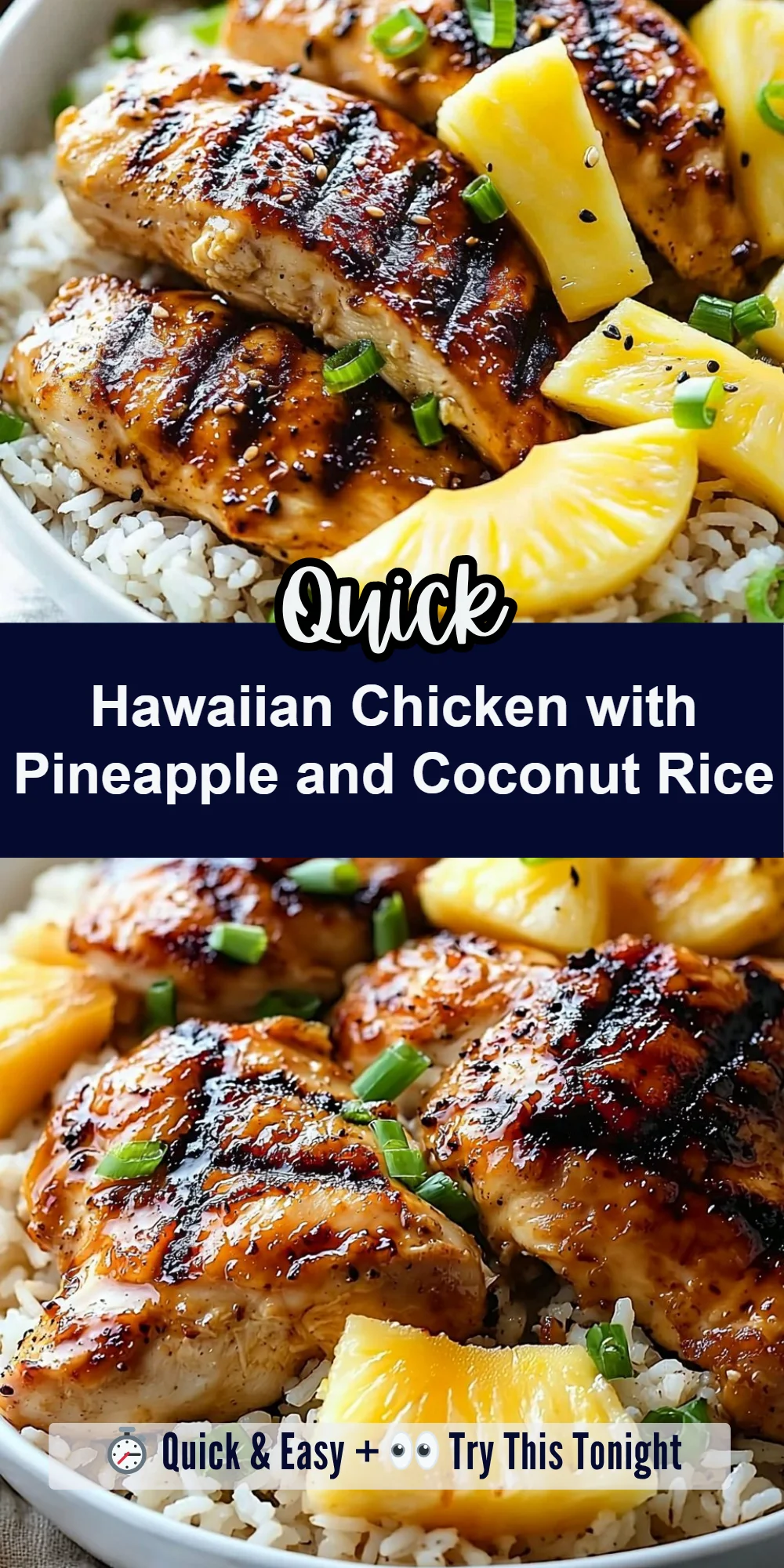 Hawaiian Chicken with Pineapple and Coconut Rice