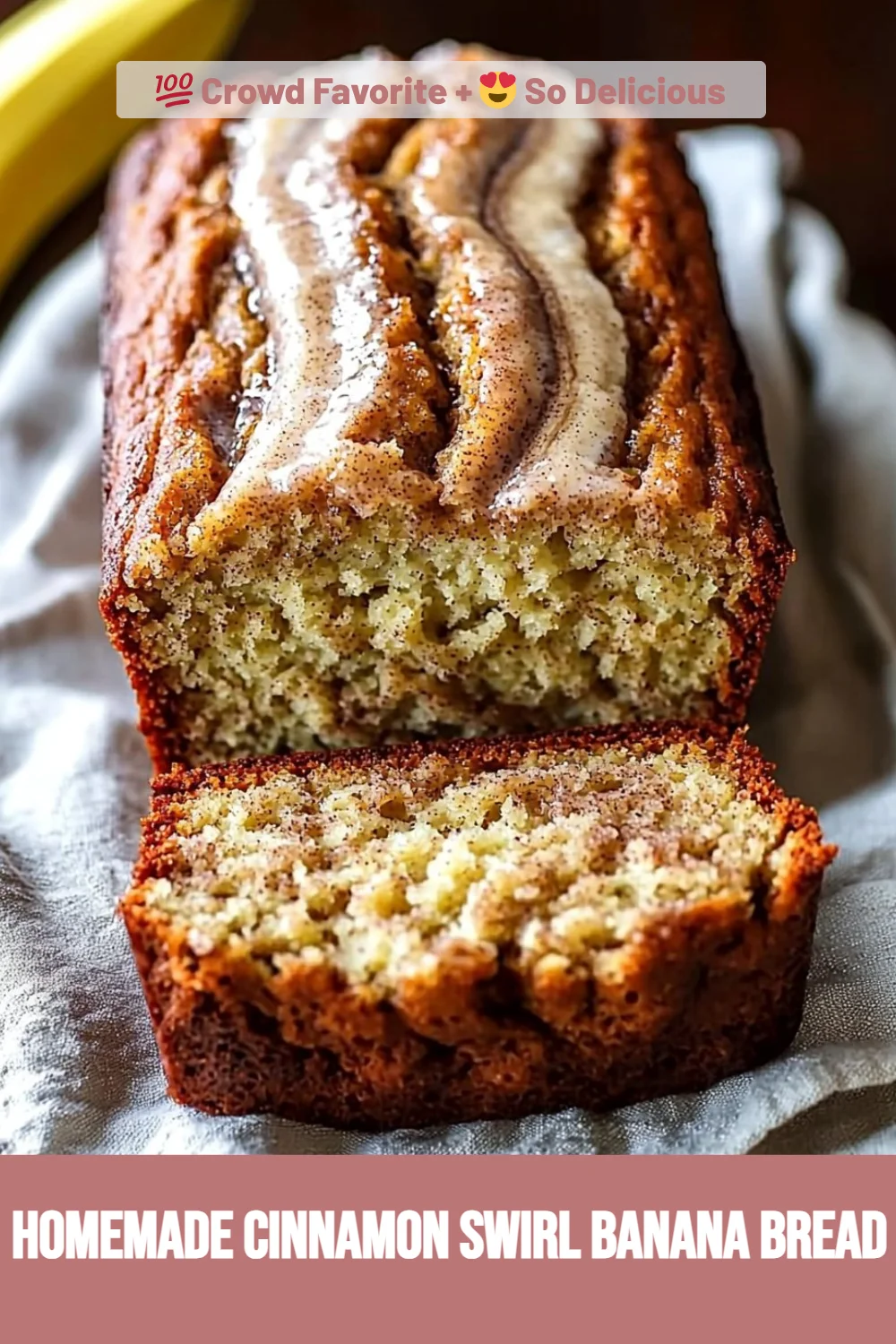 Homemade Cinnamon Swirl Banana Bread