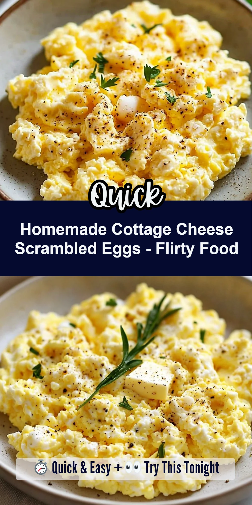 Homemade Cottage Cheese Scrambled Eggs - Flirty Food
