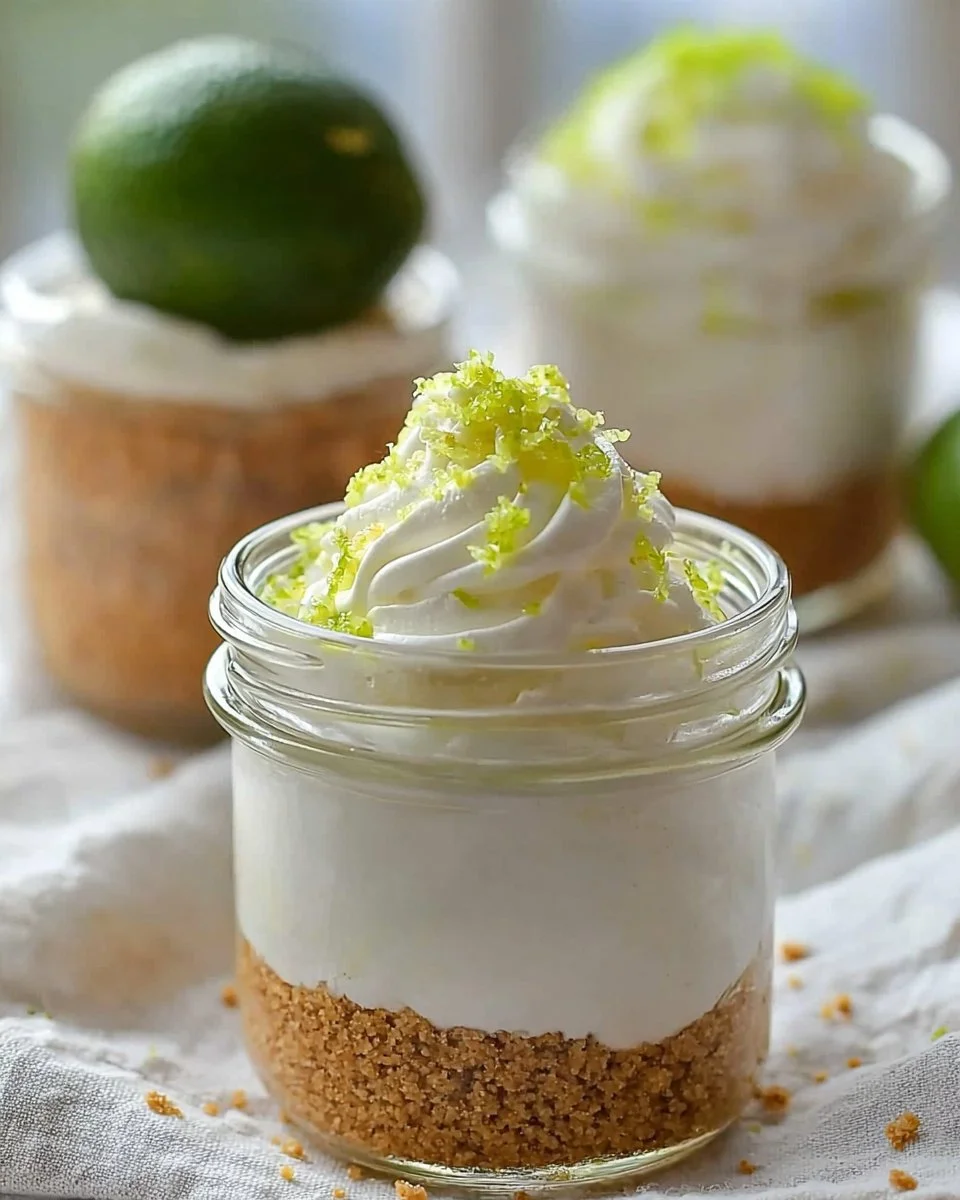 Key Lime Pie Mason Jar Desserts (no bake)