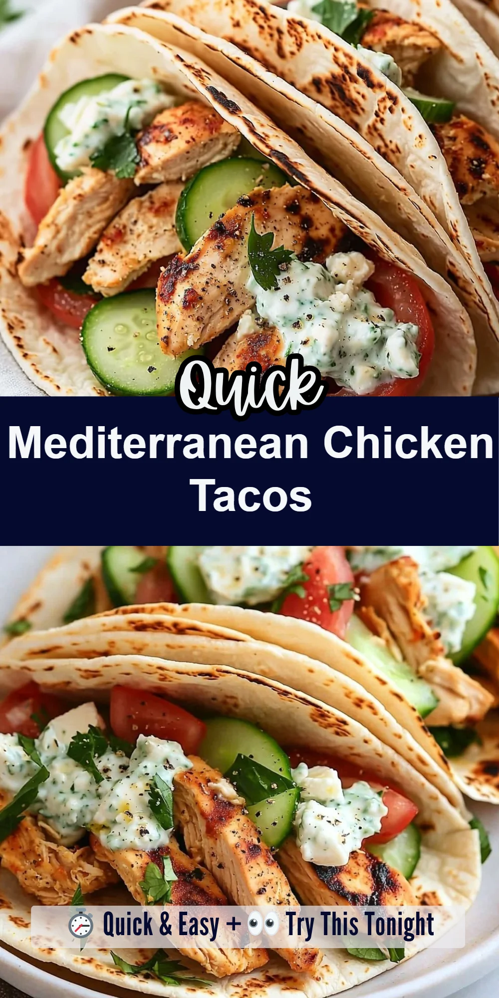 Mediterranean Chicken Tacos