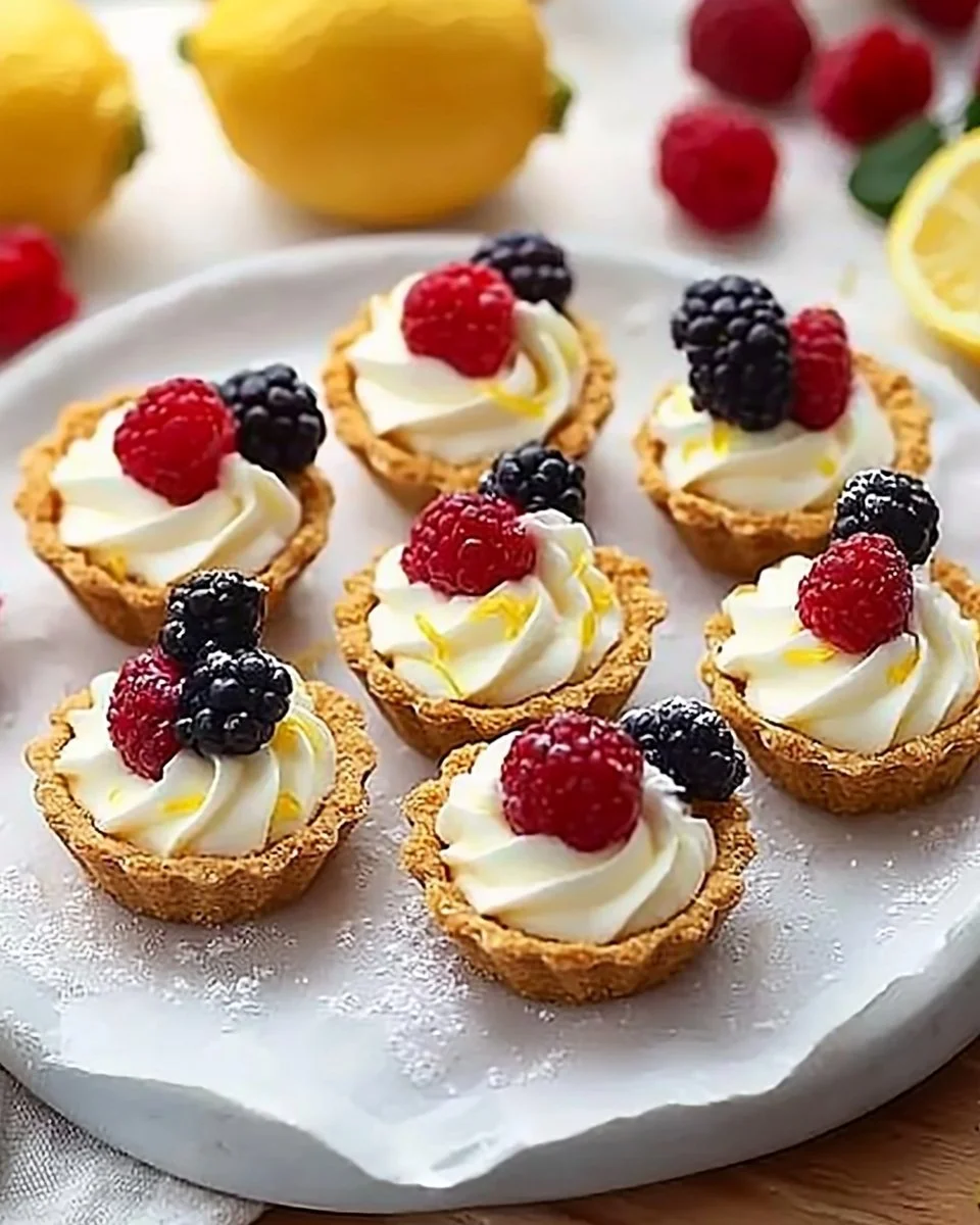 Mini No-Bake Lemon Cheesecake Tarts