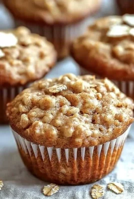 Moist applesauce oatmeal muffins fresh out of the oven