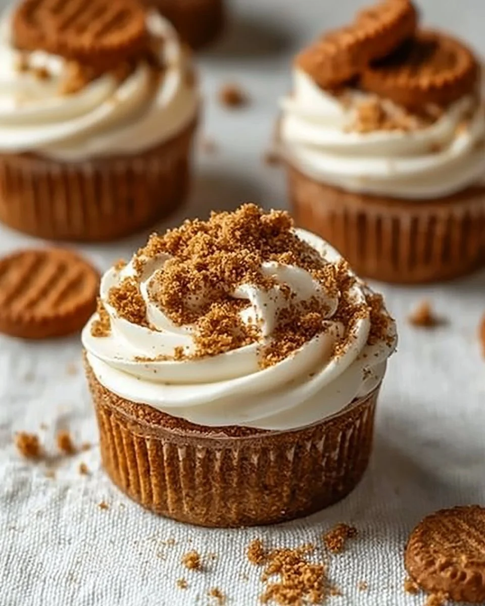 Delicious no-bake Biscoff cheesecake cups topped with biscuit crumbs
