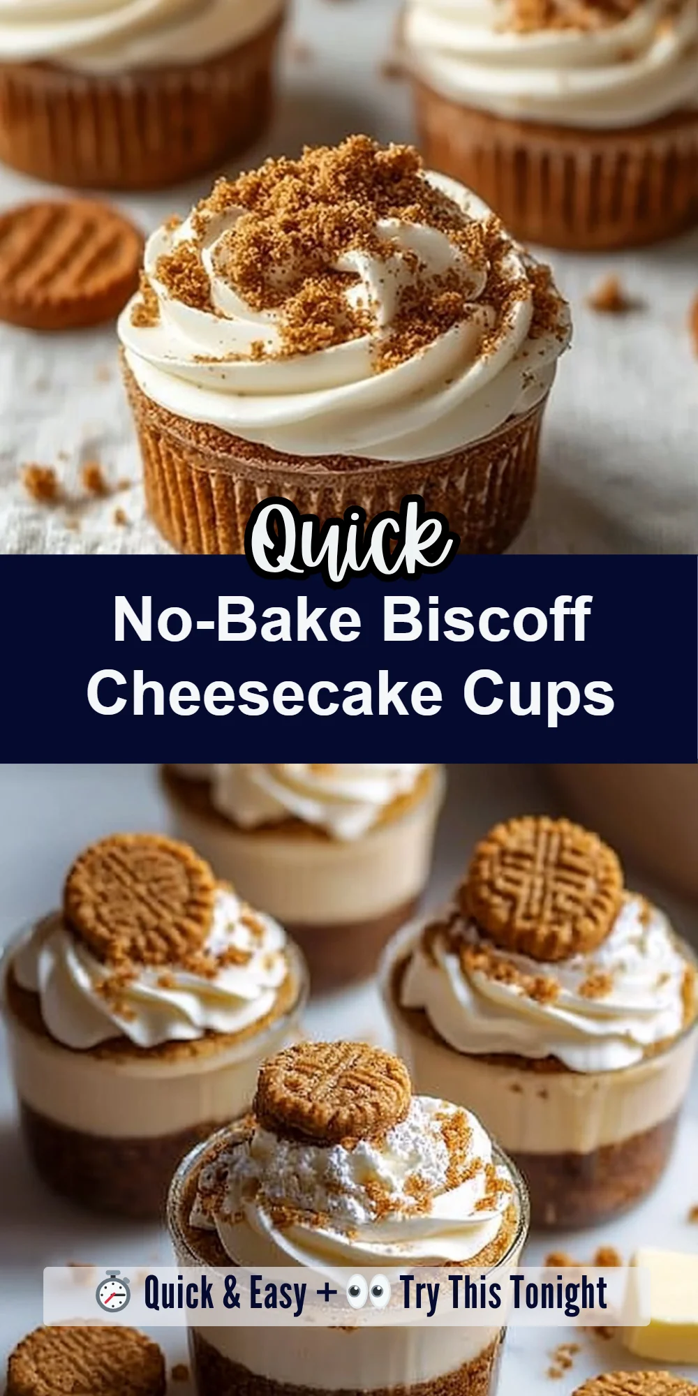 No-Bake Biscoff Cheesecake Cups
