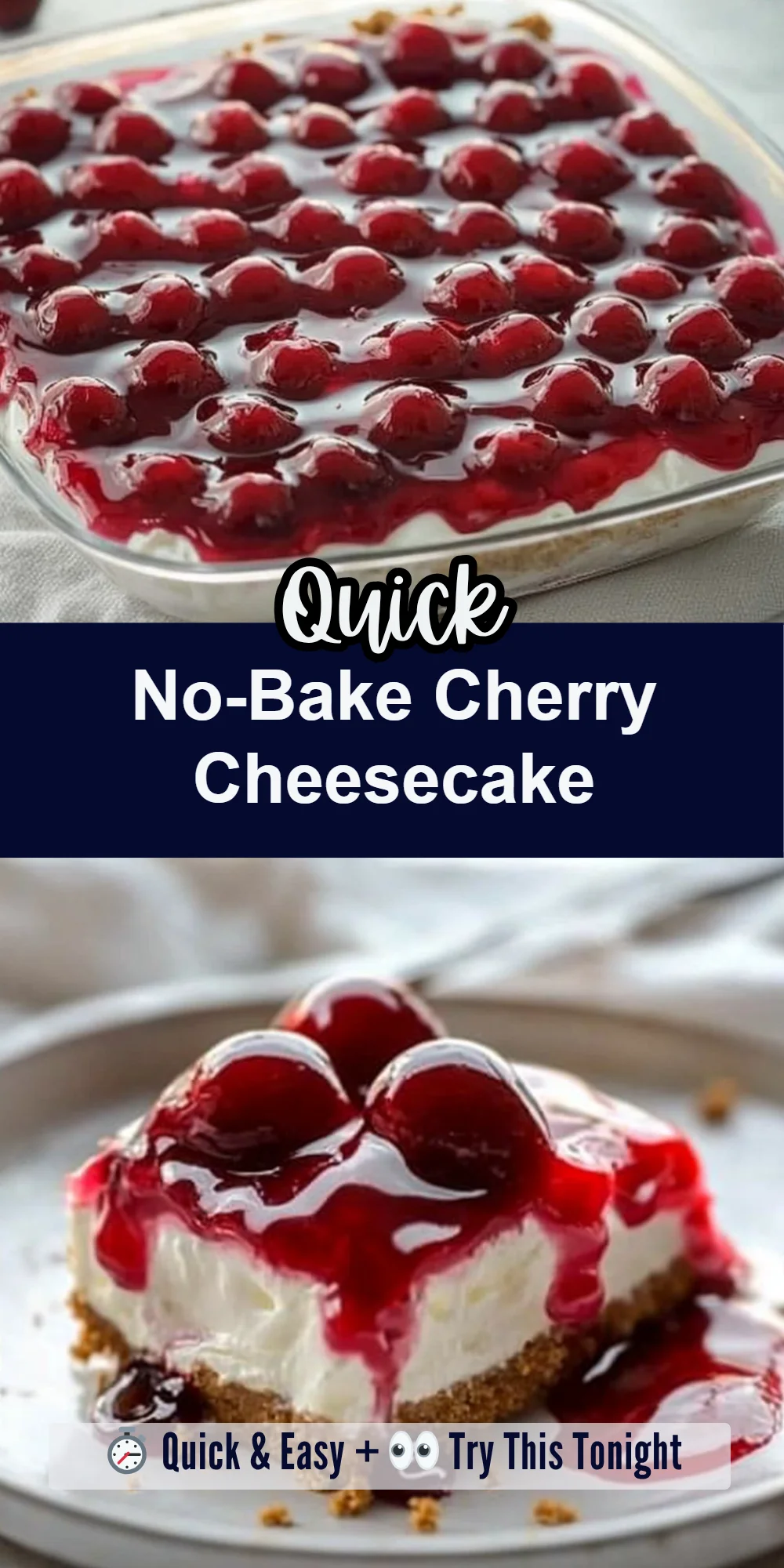 No-Bake Cherry Cheesecake