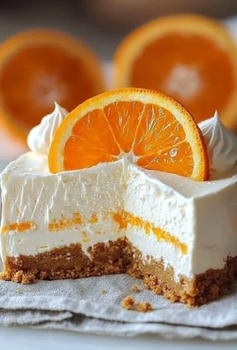 No-Bake Orange Creamsicle Cheesecake with orange garnish