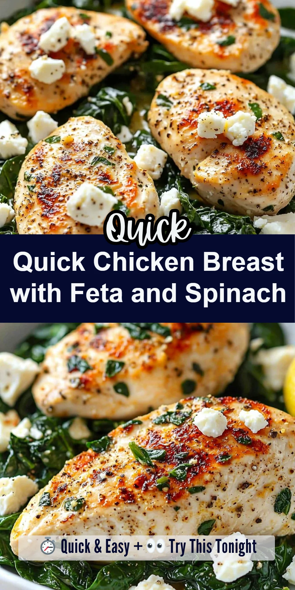 Quick Chicken Breast with Feta and Spinach
