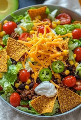 Simple Doritos Taco Salad with vibrant toppings and crunchy Doritos.