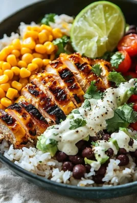 Delicious Street Corn Chicken Rice Bowl served with vibrant toppings