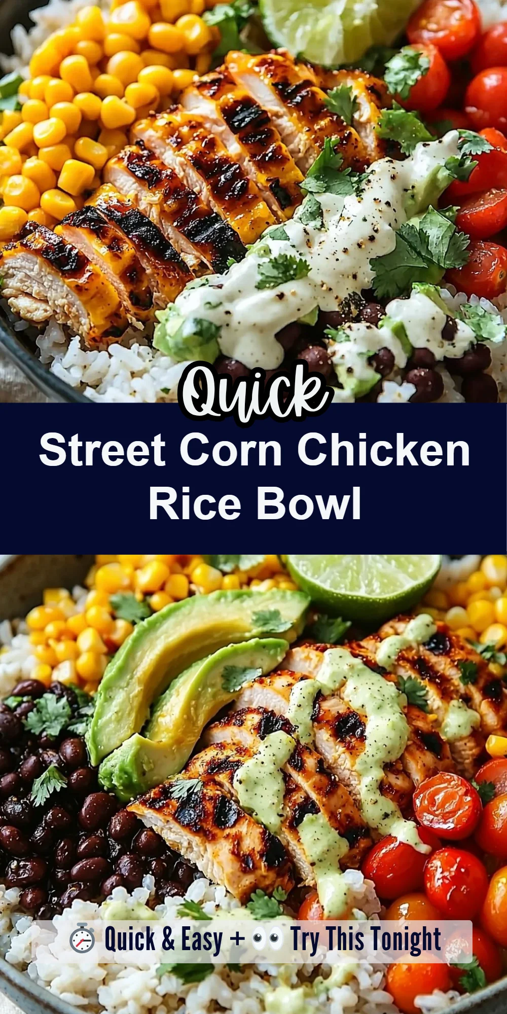 Street Corn Chicken Rice Bowl