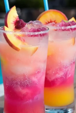 Beach Peach Lemonade cocktail served in a glass with peach slices and lemon garnish.