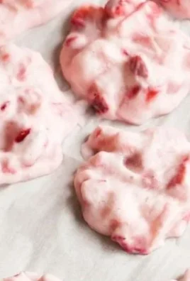 Chocolate strawberry yogurt clusters recipe with fresh strawberries and yogurt.
