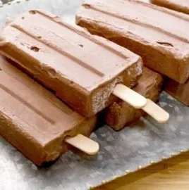 Chocolaty avocado fudgesicles, a healthy vegan and paleo dessert option.