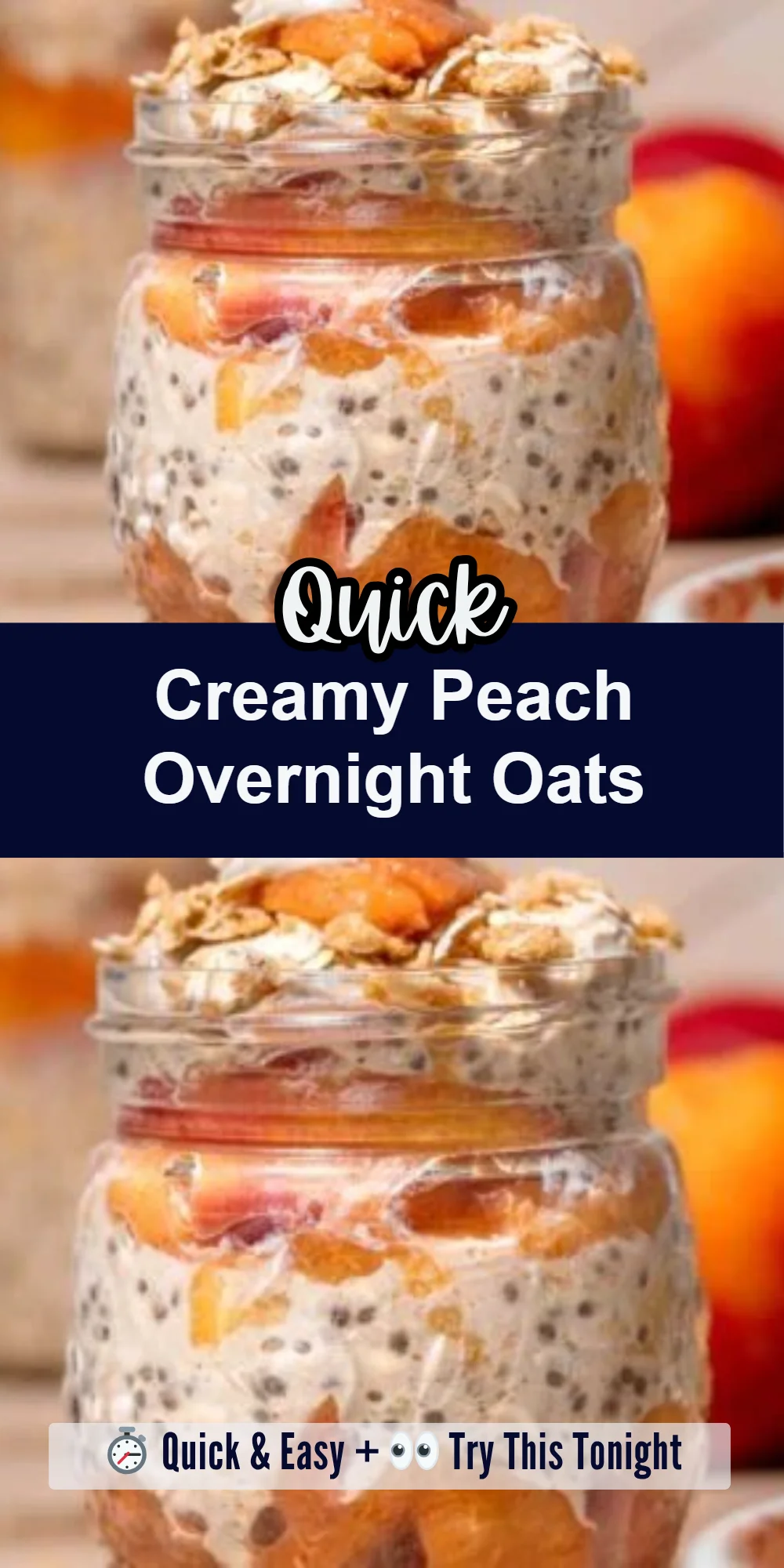 Creamy Peach Overnight Oats