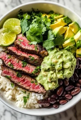 Colorful cilantro lime steak bowls with fresh ingredients and vibrant flavors