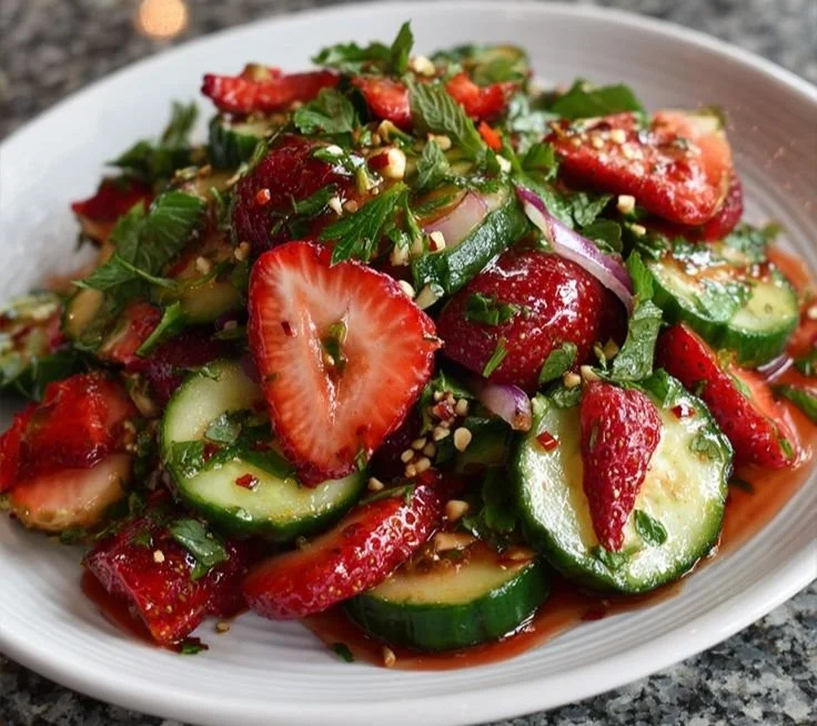 Cucumber Strawberry Salad