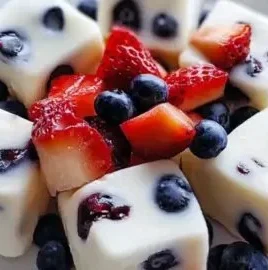 Delicious frozen Greek yogurt bites served in a bowl