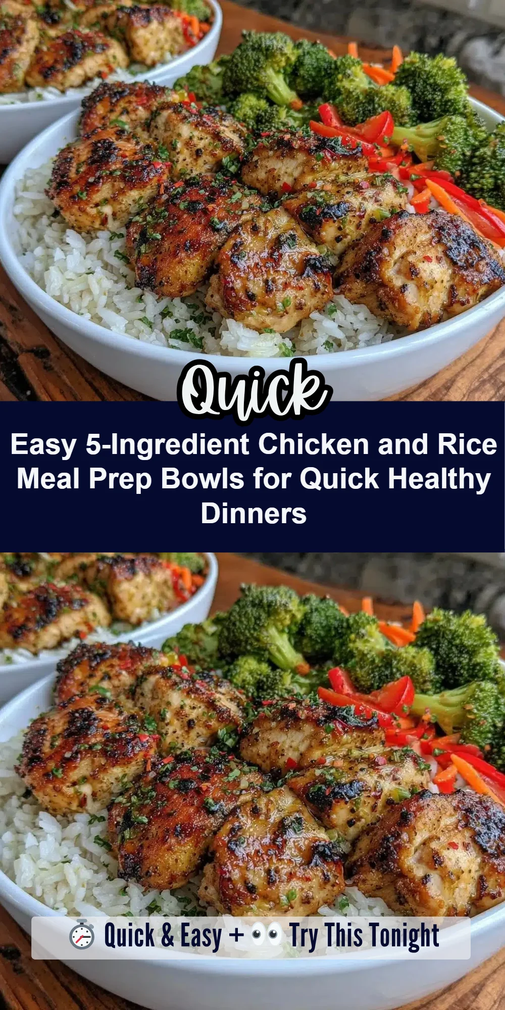 Easy 5-Ingredient Chicken and Rice Meal Prep Bowls for Quick Healthy Dinners
