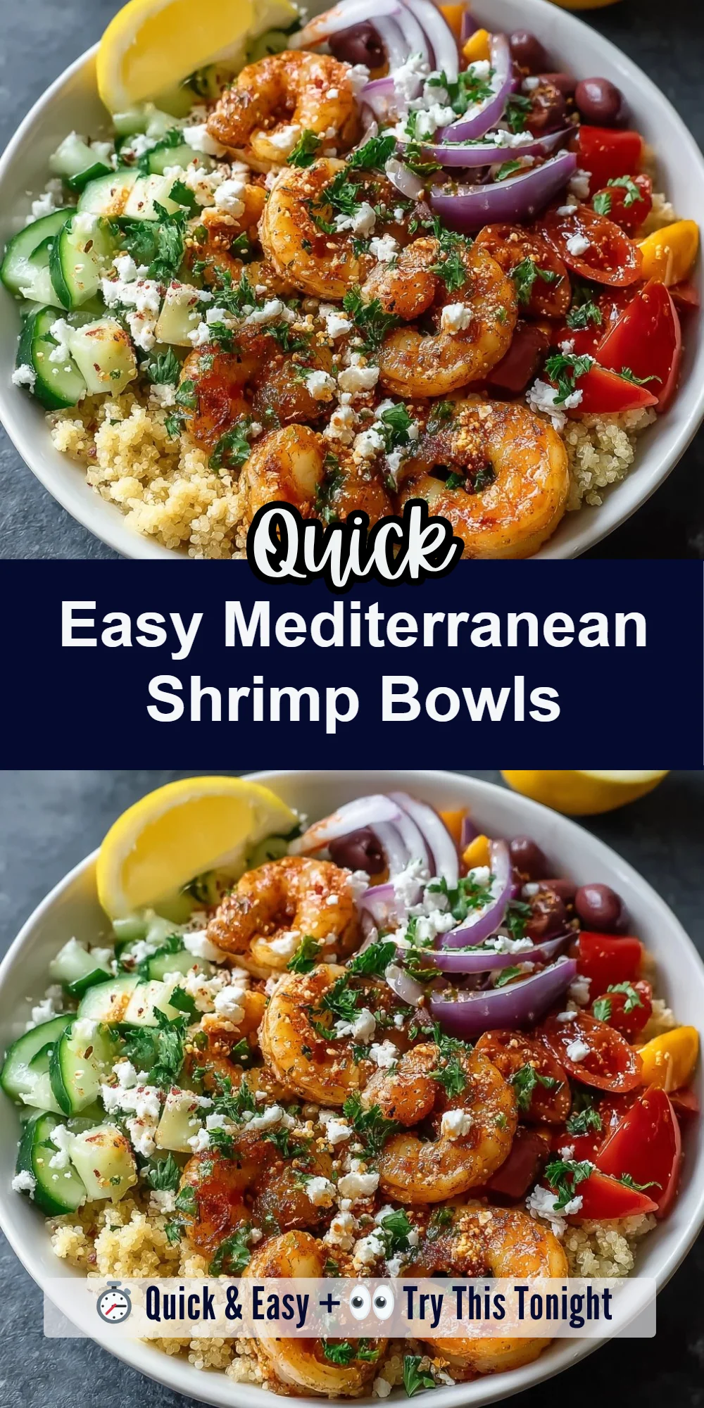 Easy Mediterranean Shrimp Bowls