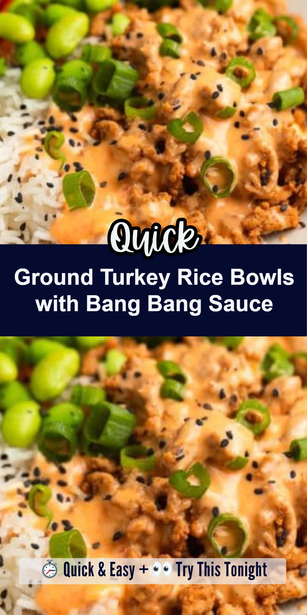 Ground Turkey Rice Bowls with Bang Bang Sauce