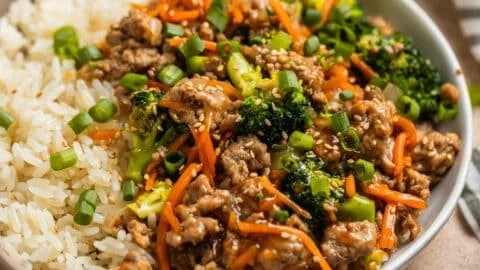 Ground Turkey Teriyaki Stir Fry
