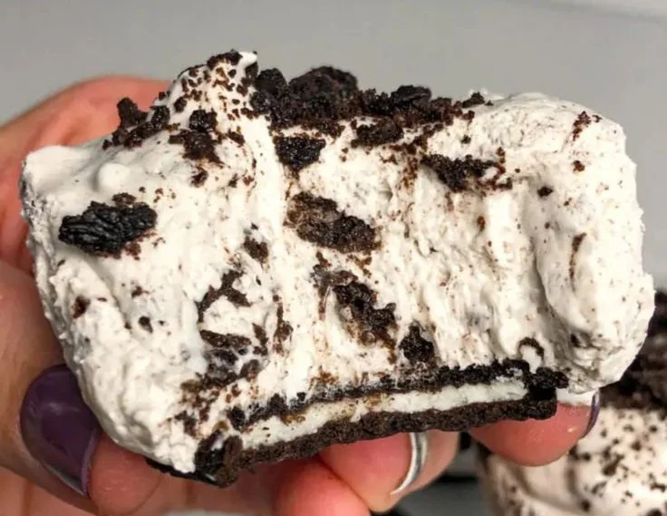 Healthy no-bake Oreo cheesecake bites on a plate, ready to enjoy.