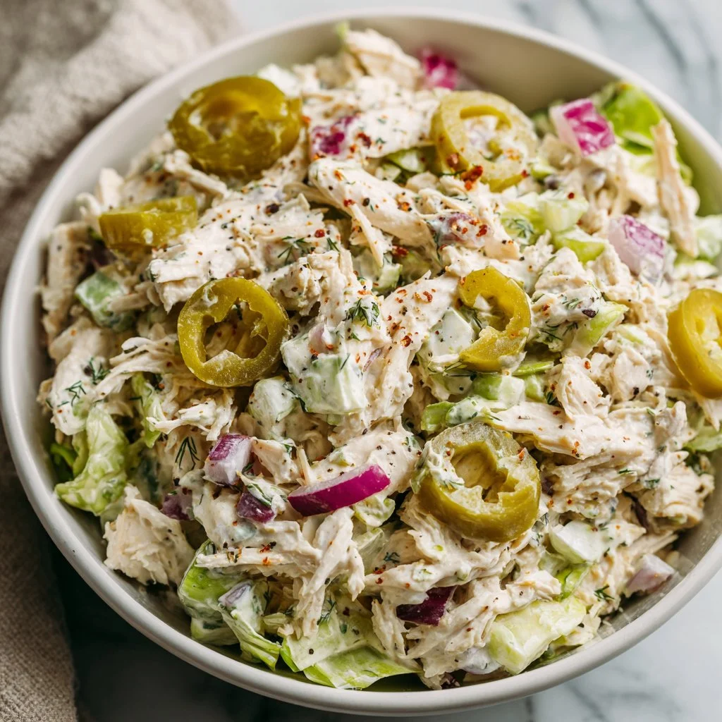 High Protein Pepperoncini Chicken Salad