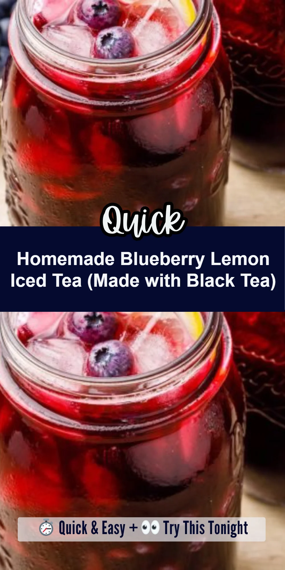 Homemade Blueberry Lemon Iced Tea (Made with Black Tea)