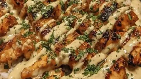 Honey Sriracha Chicken Rice Bowls with Creamy Lime Sauce